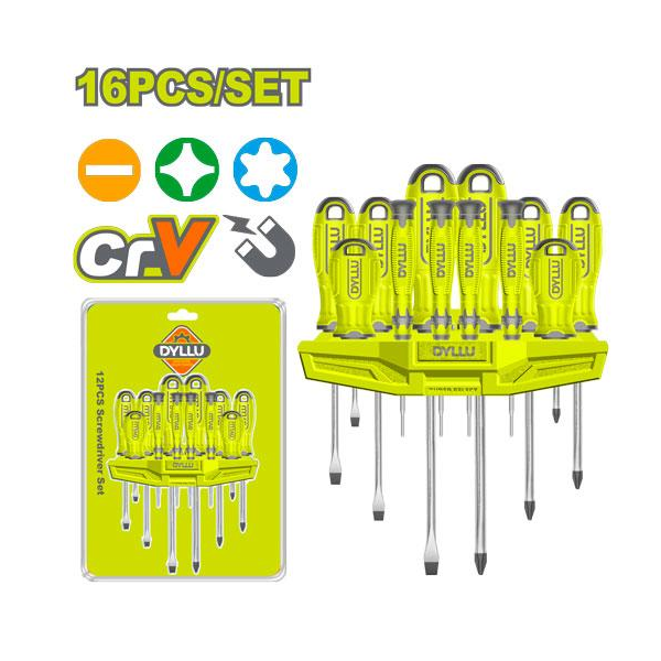 Dyllu Juego De Destornilladores De Precisión 16 Piezas Dtss1416