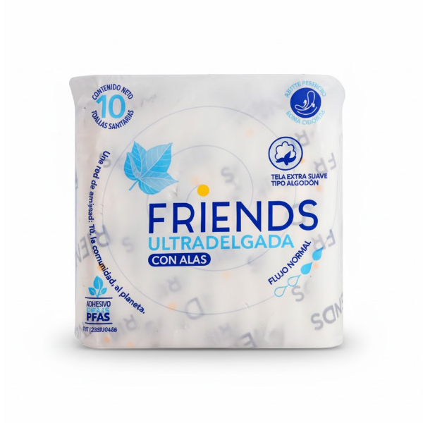 Friends Toallas Ultra Delgada Con Alas X 10 Unidades