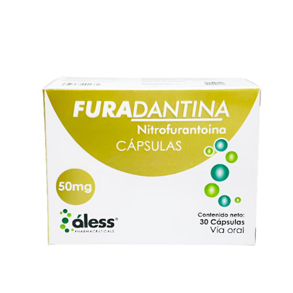 Furadantina - Nitrofurantoina 50Mg X 30 Cápsulas Aless