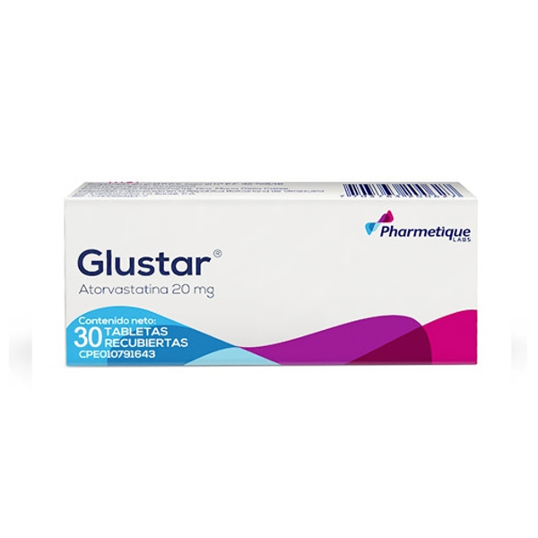 Glustar Atorvastatina 20Mg X 30 Tabletas  Pharmetique