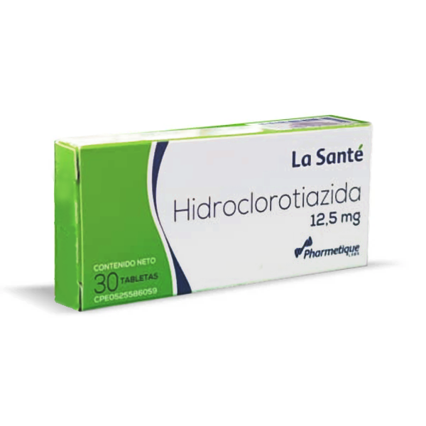 Hidroclorotiazida 12,5Mg X 30 Tabletas La Santé