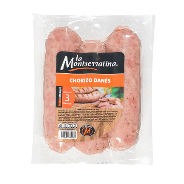 La Montserratina Chorizo Danes X 3 Unidades