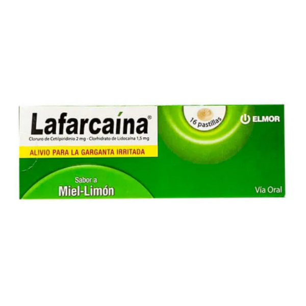 Lafarcaina Sabor A Miel Limon X 16 Tabletas Masticables  Elmor