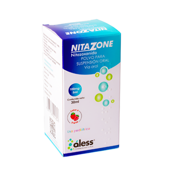 Nitazone-Nitazoxanida Pediátrico Suspensión  Polvo  100Mg/5Ml X 30Ml Aless