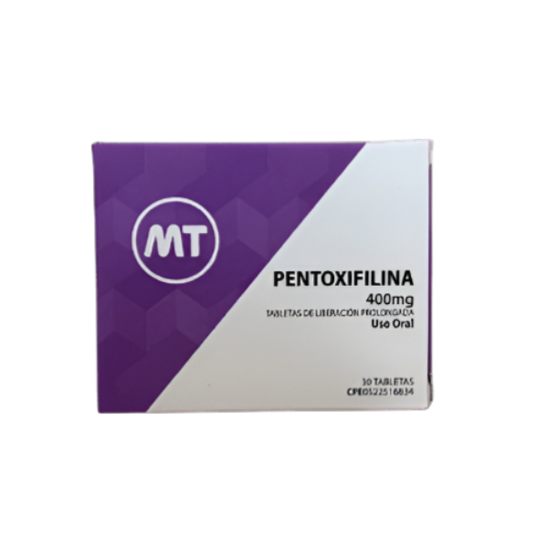 Pentoxifilina Lp 400Mg X 30 Tabletas Mt Global