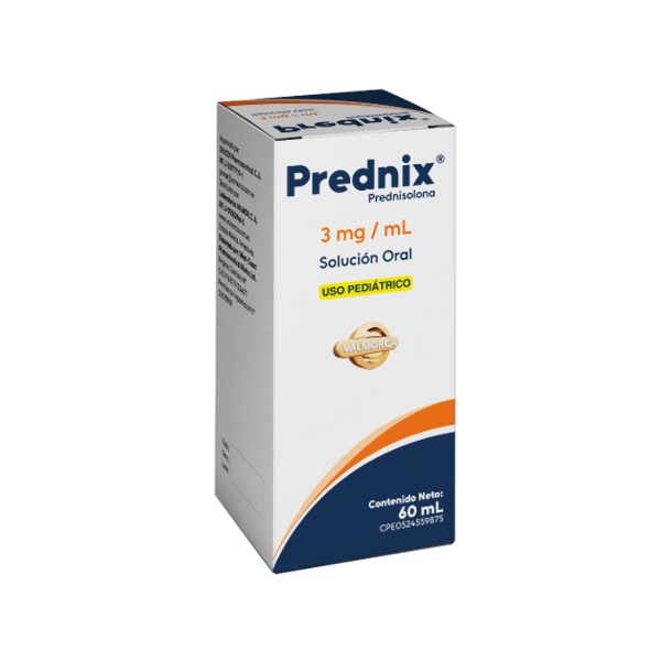 Prednix Prednisolona Jarabe Pediátrico 3Mg X 60Ml. Valmorca