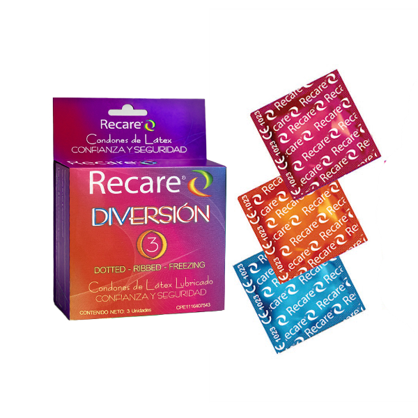 Recare Preservativo Diversion X 3 Unidades.