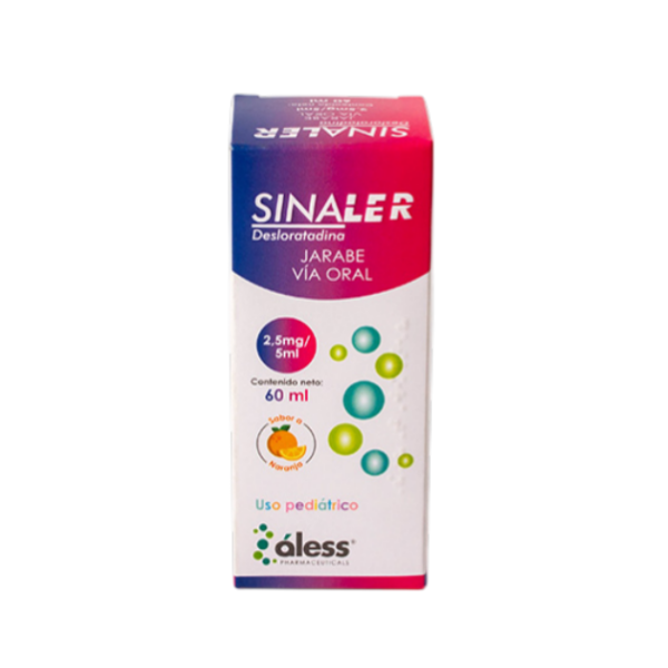 Sinaler - Desloratadina Jarabe Pediatrico 2.5Mg/5Ml X 60Ml Aless