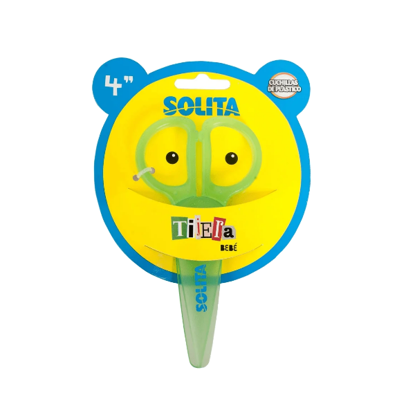 Solita Tijera Bebe Cuchillas./Plastico 4Pul