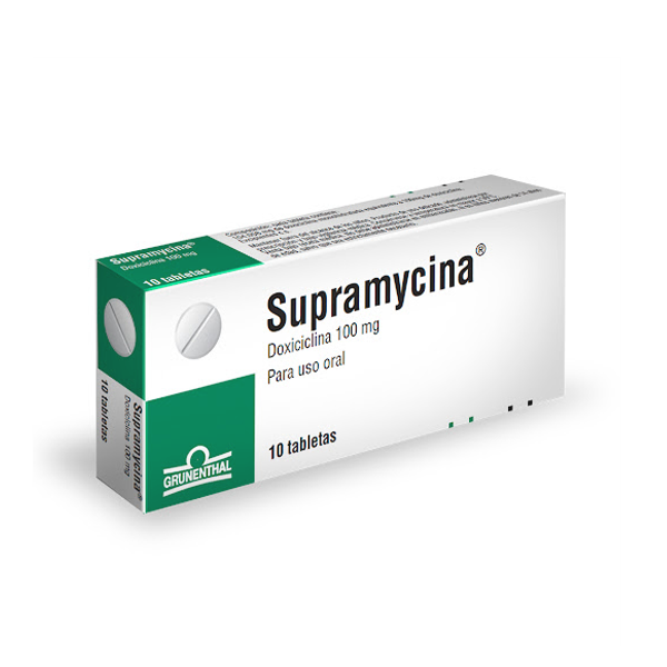 Supramycina - Doxiciclina 100Mg X 10 Tabletas  Grunenthal