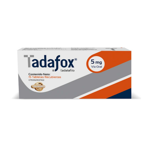 Tadafox Tadalafilo 5Mg X 15 Tabletas Valmorca