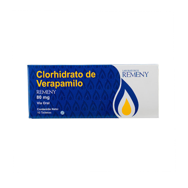 Verapamilo 80Mg X 10 Tabletas Remeny