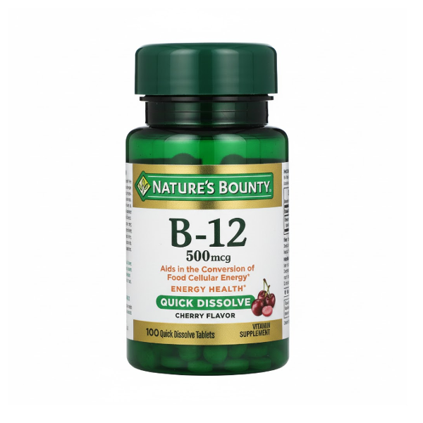 Vitamina B-12 500Mcg Cereza X 100 Capsulas  Natures Bounty
