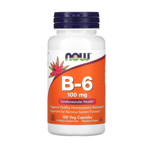 Vitamina B-6 100Mg X 100 Cápsulas  Now