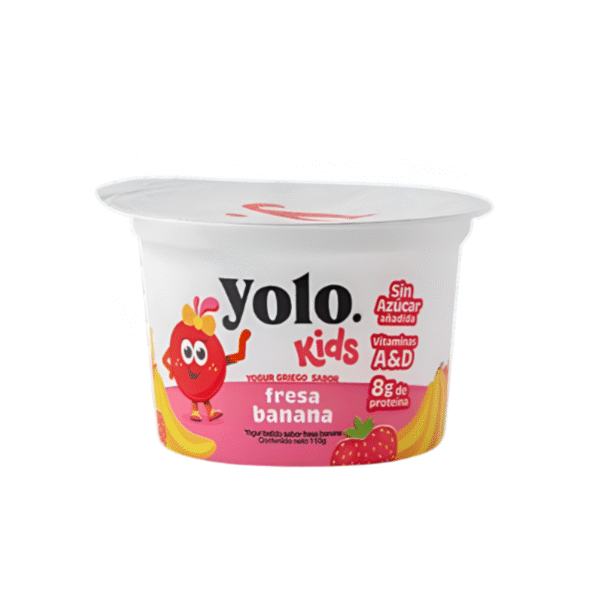 Yolo Kids Yogurt Griego  Fresa Banana X 110Gr