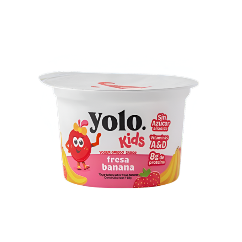 Yolo Kids Yogurt Griego Fresa Banana X 110Gr