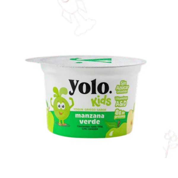 Yolo Kids Yogurt Griego  Manzana Verde X 110Gr