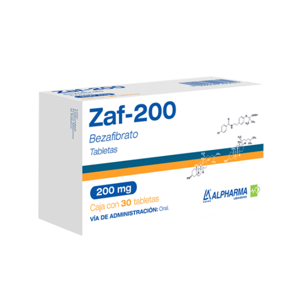 Zaf-200-Bezafibrato 200Mg X 30 Tabletas Alpharma