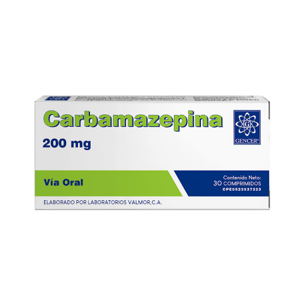Carbamazepina 200Mg X 30 Comprimidos Gencer