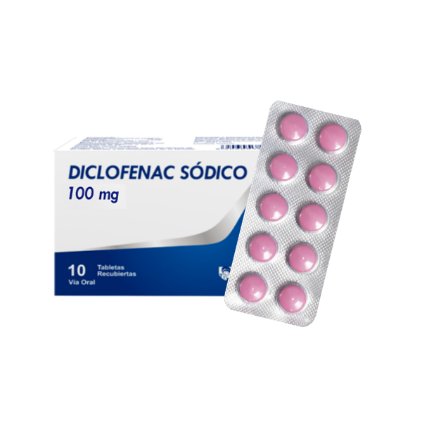 Diclofenac Sódico  100Mg X 10 Tabletas De Dispensador Drotafarma