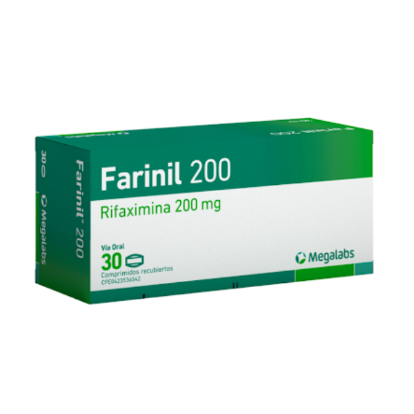Farinil Rifaximina 200Mg X 30 Comprimidos. Megalabs