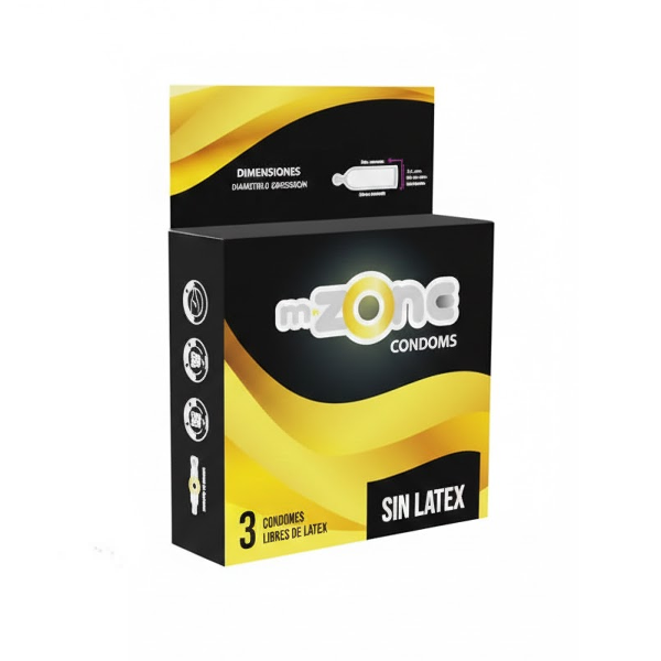 M-Zone Preservativos Sin Latex X 3 Unidades