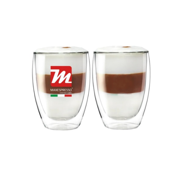 Maxespresso Set De Dos Vasos De Vidrio 370Ml