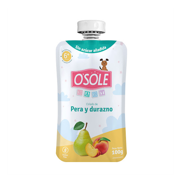 Osole Compota De Pera Y Durazno Sin Azucar 100Gr.