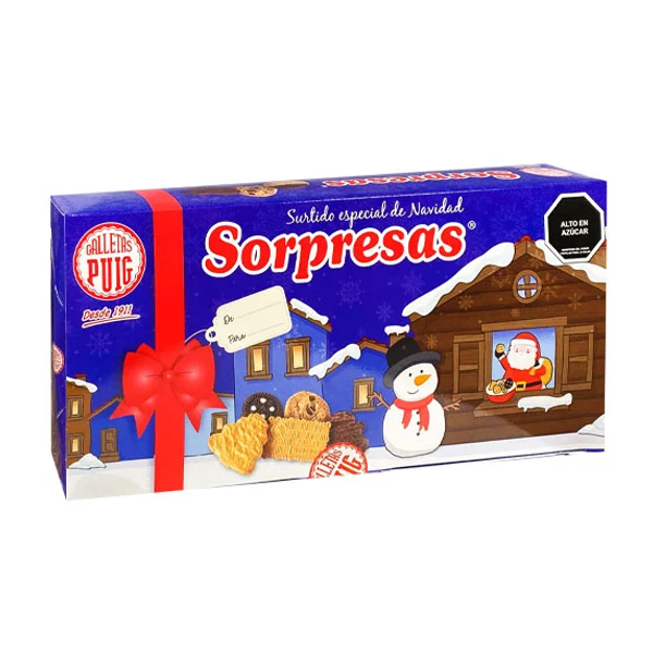 Puig Sorpresas Galletas Surtidas Navidad Osito  350Gr.
