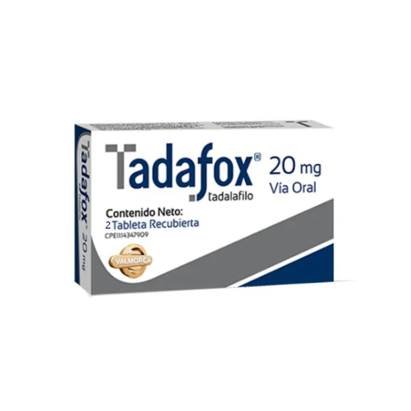 Tadafox Tadalafilo 20Mg X 2 Tabletas Valmorca