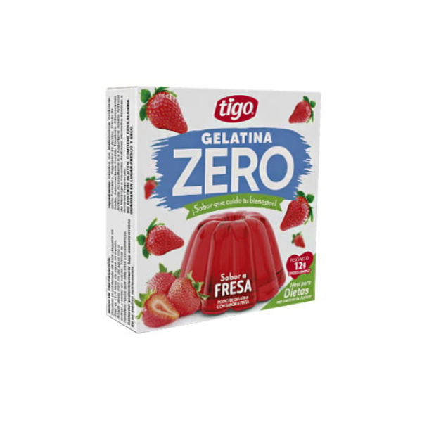 Tigo Gelatina Zero Sabor A Fresa 12Gr