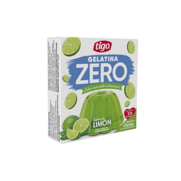 Tigo Gelatina Zero Sabor A Limon 12Gr
