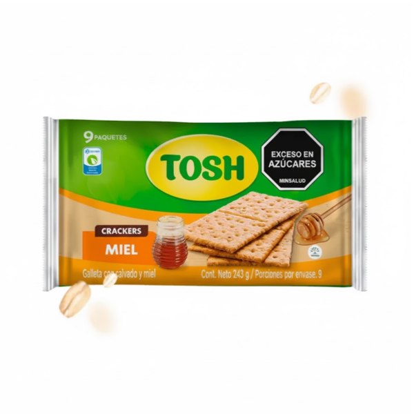 Tosh Kraker Galletas Con Salvado Y Miel 243Gr.