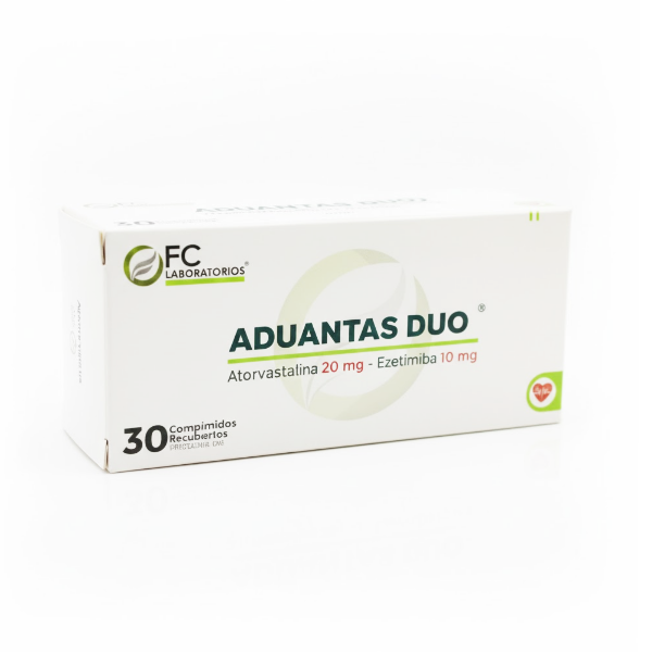 Aduantas Duo Ezetimiba+Rosuvastatina 20Mg/10Mg X 30 Comprimidos. Fc Pharma