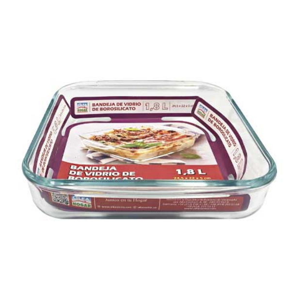 Alfa Bandeja De Vidrio Cuadrada 1.8L Gb-S1800