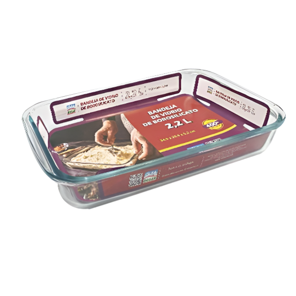 Alfa Bandeja De Vidrio Cuadrada 2.2L Gb-2200