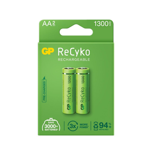 Gp Recyko Pilas Aa Recargables Set 2 Unidades 1300Mah
