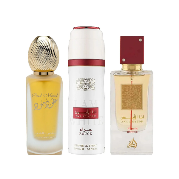 Lattafa Ana Abiyedh Rouge Set 3 Piezas