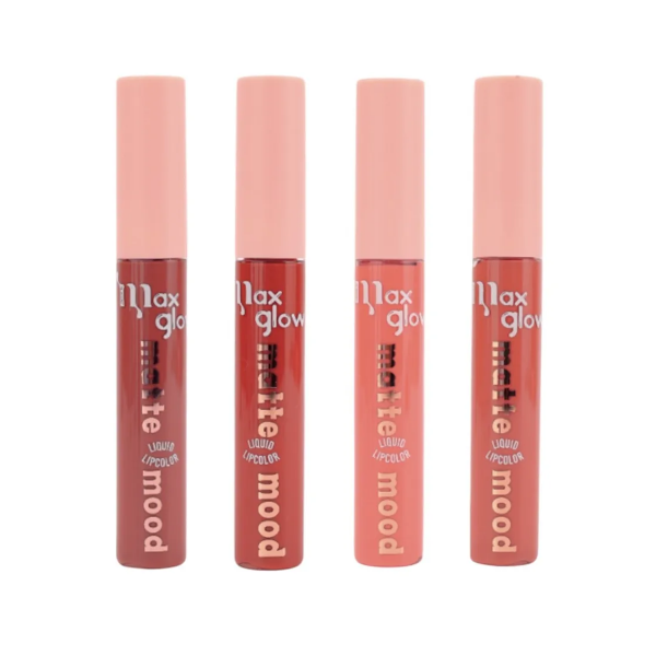 Max Glow Labial Liquido Matte Mood Tonos Varios 9.5Gr