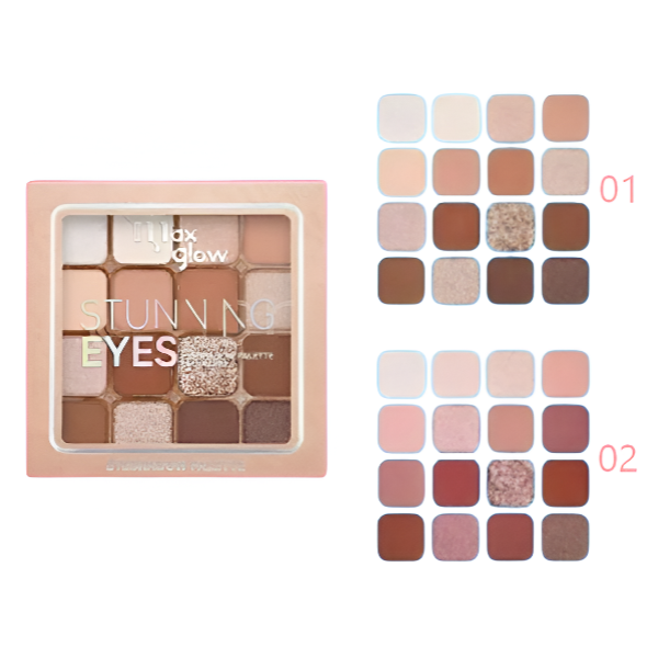 Max Glow Paleta De Sombras 16Tonos 14.5Gr