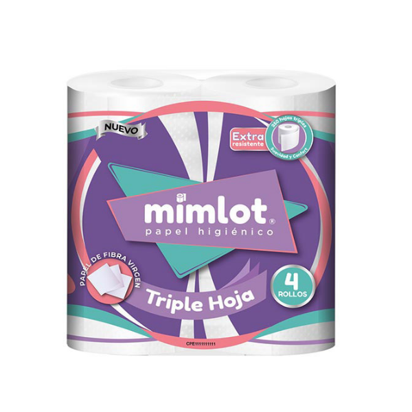 Mimlot Papel Hig./250 Hojas Triples.