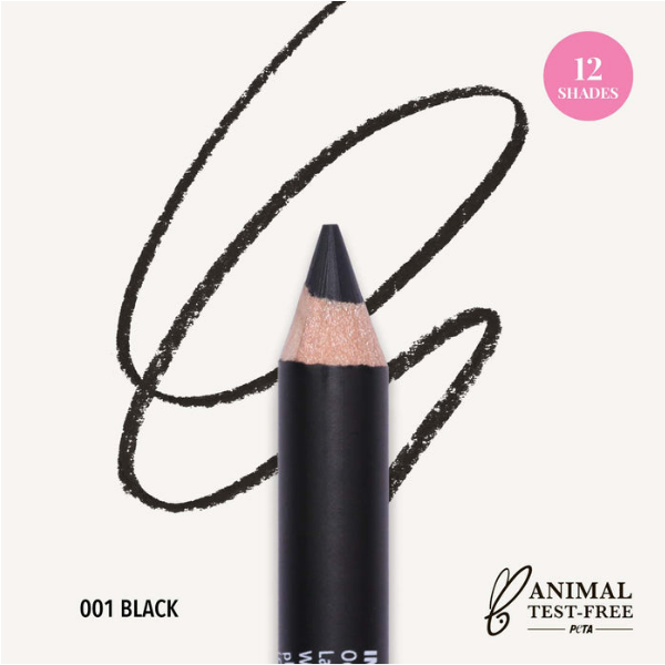 Moira Lapiz Labial Delineador De Ojos Tono 005 Negro 1.1Gr