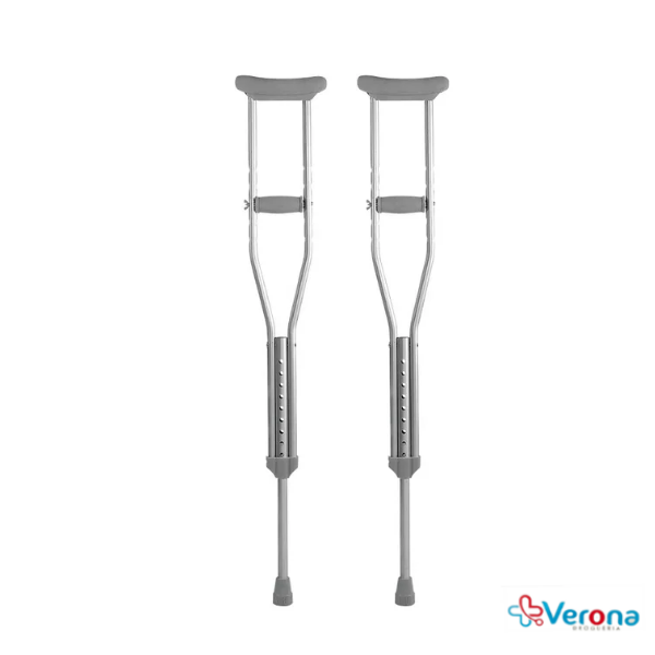 Muletas De Aluminio (Par) Adulto 125X145Cms. Verona