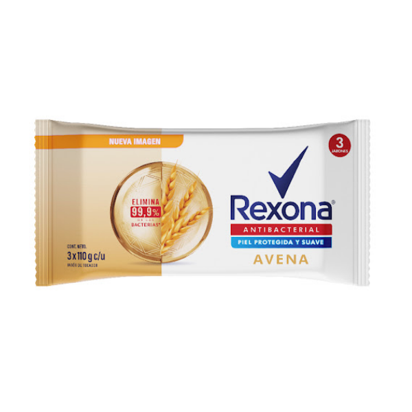 Rexona Jabon Antibac./Avena X 3.  110Gr.