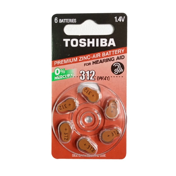 Thoshiba Pila Auditiva 312 X 6 Unidades