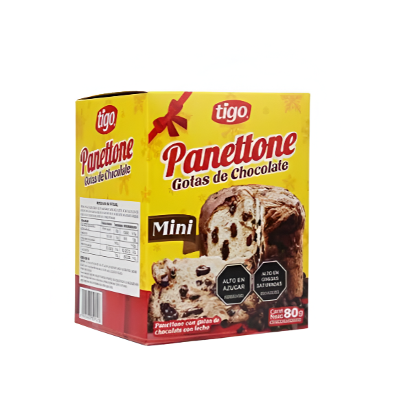 Tigo Panettone Gota De Fruta/Confi Mini 80Gr