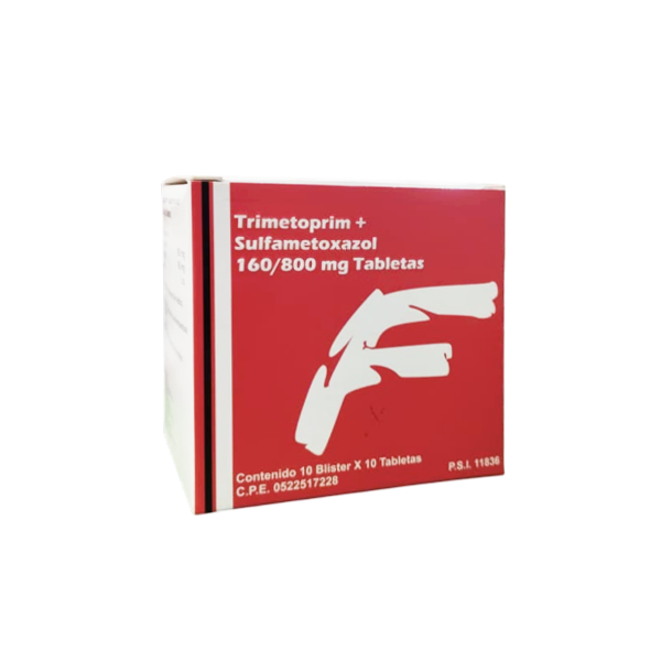 Trimetoprim + Sulfametoxazol 160Mg/800Mg X 10 Tabletas De Dispensador Fahd