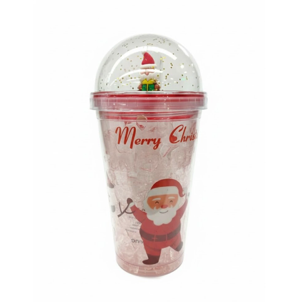 Vaso Domo Navideño  Plastico 420Ml