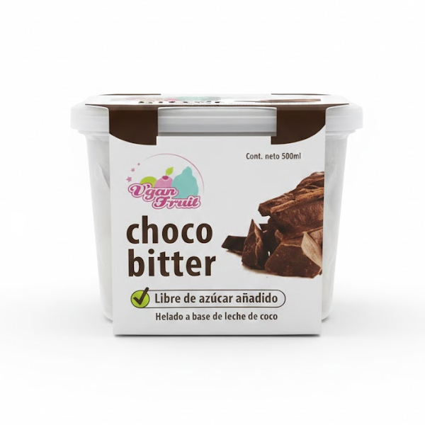 Vegan Fruit Helado Vegano Sin Azucar Choco Bitter 500Ml
