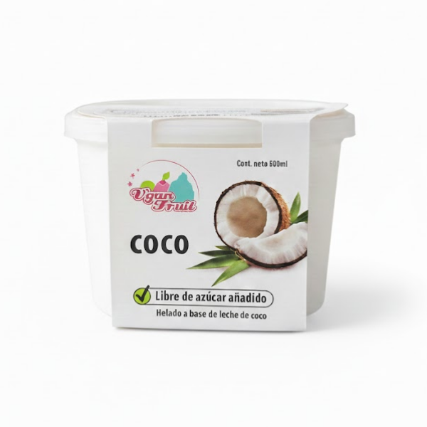 Vegan Fruit Helado Vegano Sin Azucar Coco 500Ml